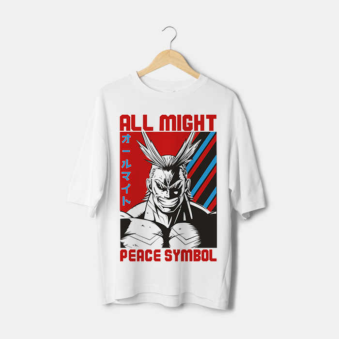 manga all might MHA t shirt maroc