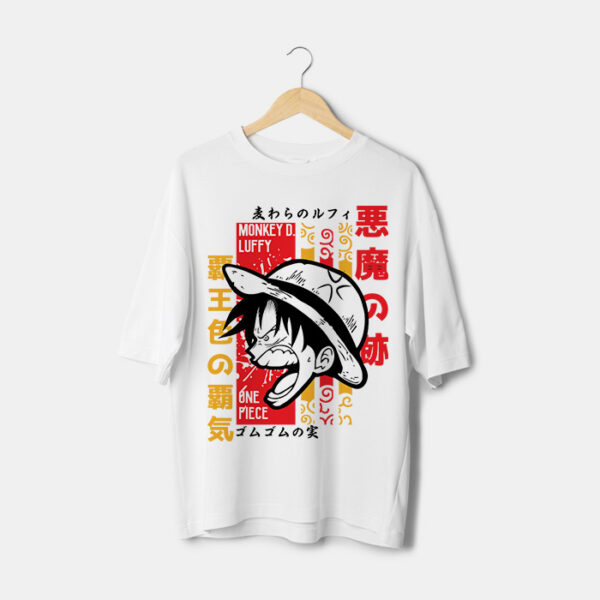 t-shirt visage de Luffy Maroc