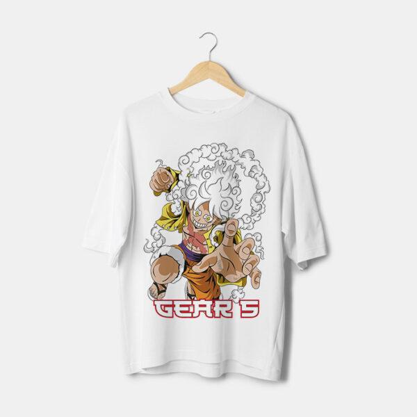 t-shirt anime Luffy Gear 5 Maroc