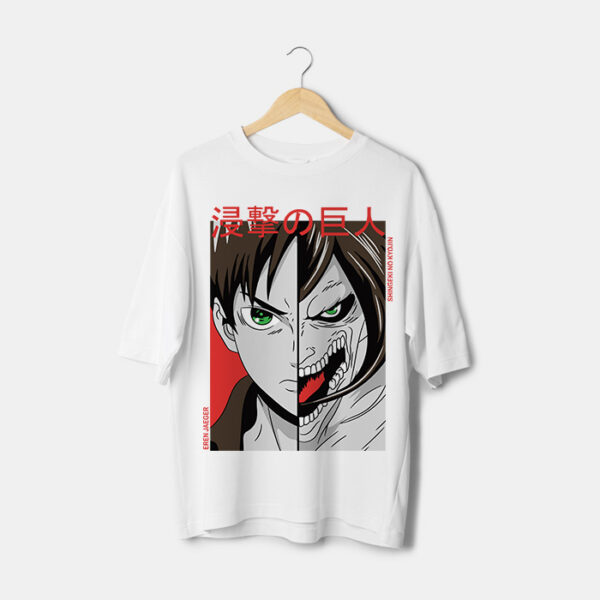 Anime Attack on Titan Eren T-Shirt maroc