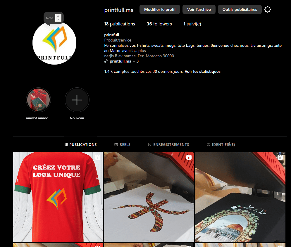 T-shirt impression d’Anime au Maroc
