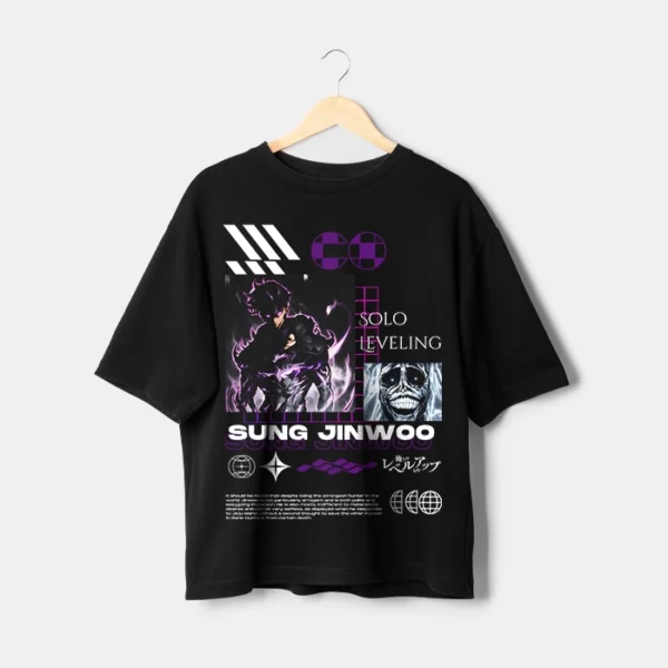T-shirt oversize Solo Leveling Maroc