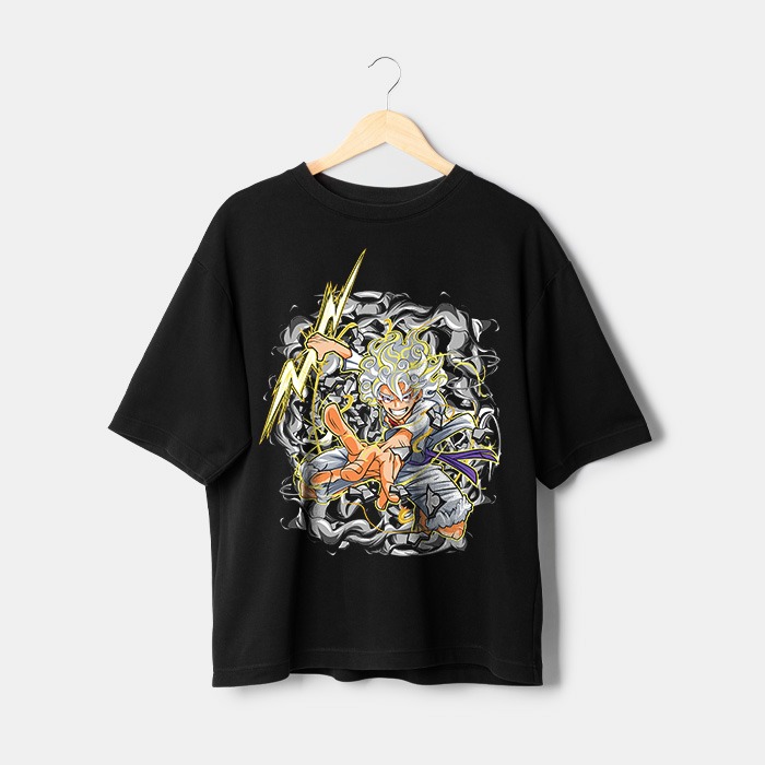 t-shirt one piece noir Maroc